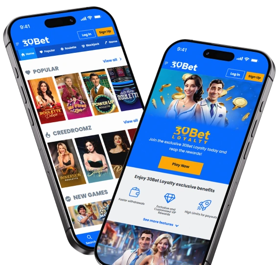 30Bet Casino UK Mobile App.